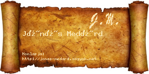 Jónás Medárd névjegykártya