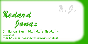 medard jonas business card